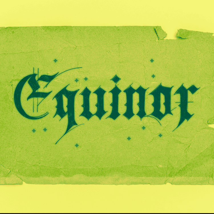 Illustration med handlettering av Frida Hagman: Equinox